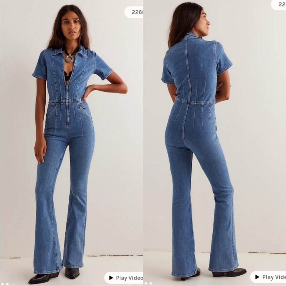 We The Free Denim Romper